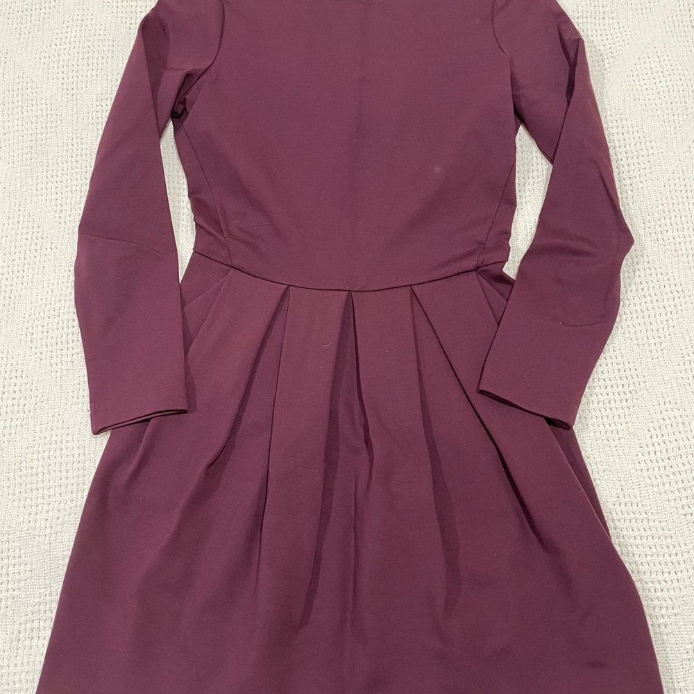 Sunday Best Tartine Long Sleeve Maroon Dress - Picture 5 of 7